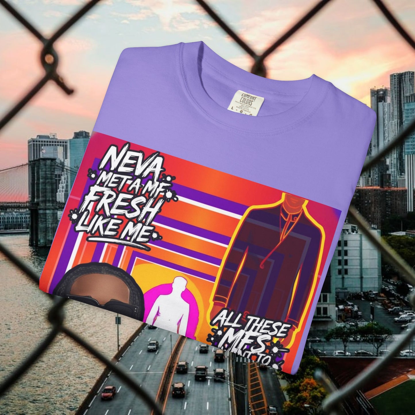 urban graphic t-shirt: fresh style & qr code