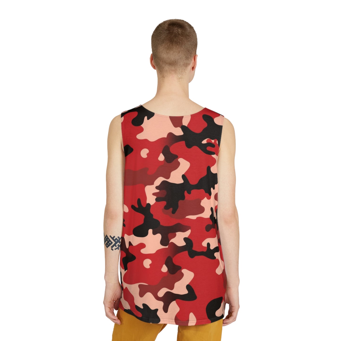 red camo men's tank top