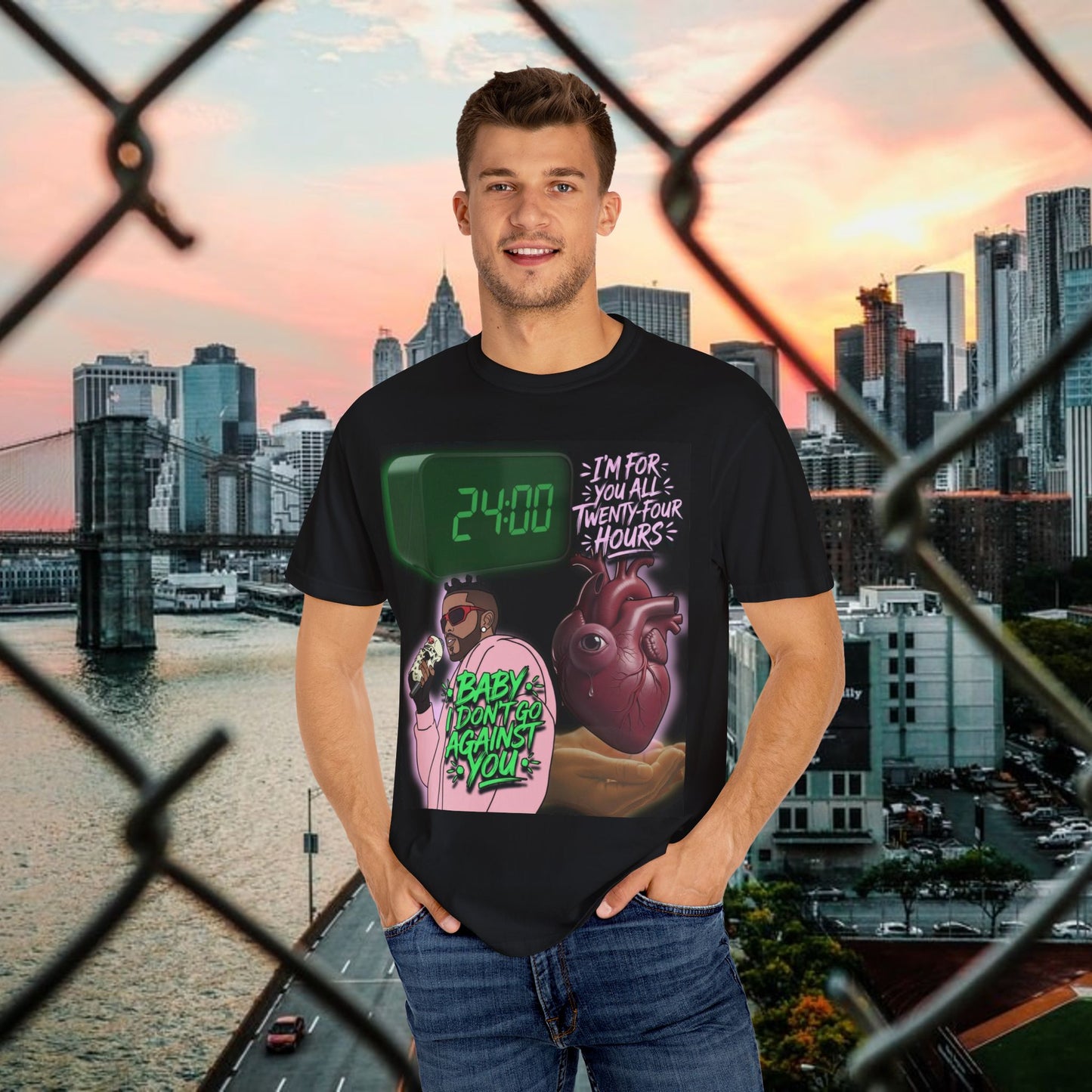 urban graphic t-shirt: fresh style & qr code