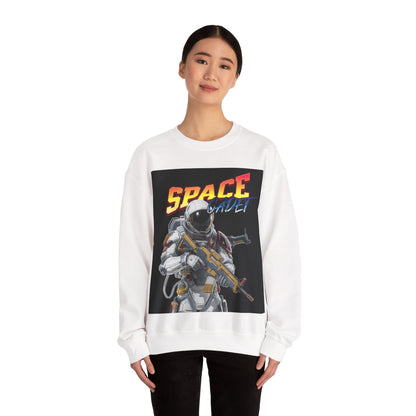 Space Cadet Crewneck Sweatshirt — Retro Astronaut Graphic