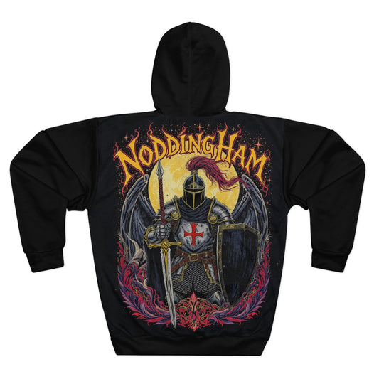 Copy of NoddingHam Medieval Knight Pullover Hoodie — Vintage Crusader Graphic Hooded Sweatshirt