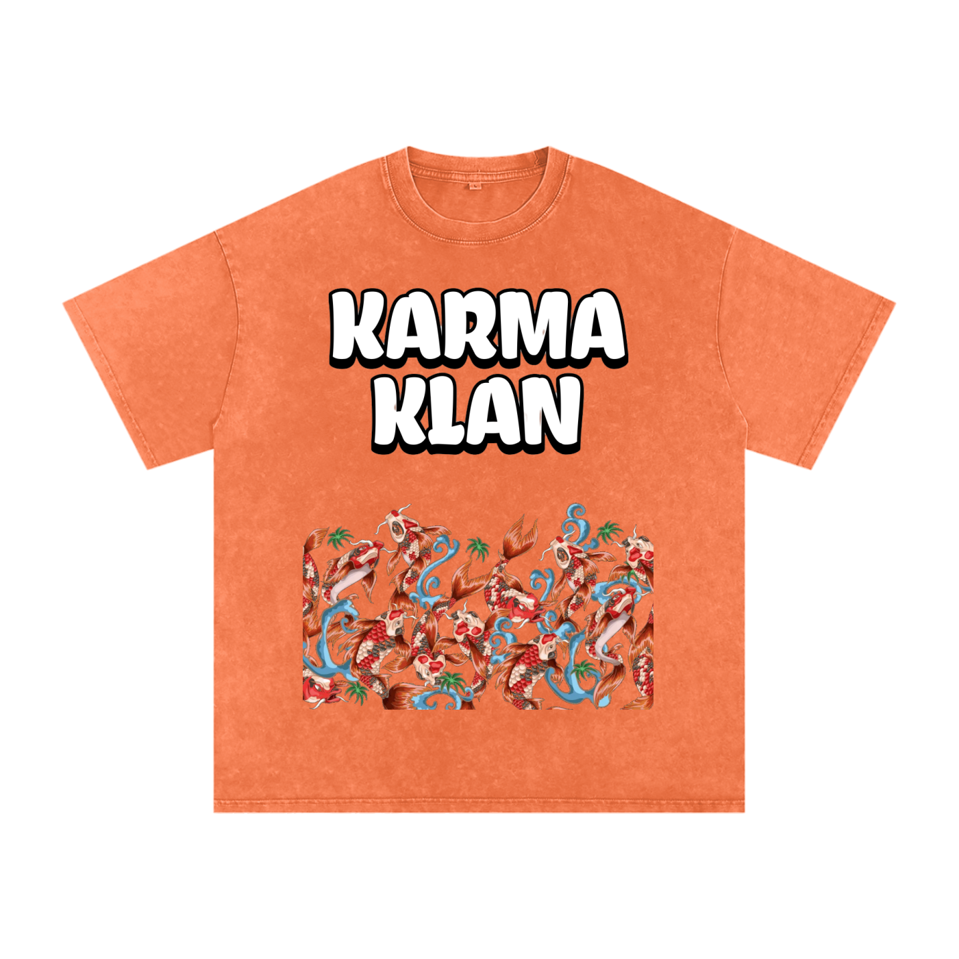 snow washed oversized cotton t-shirt