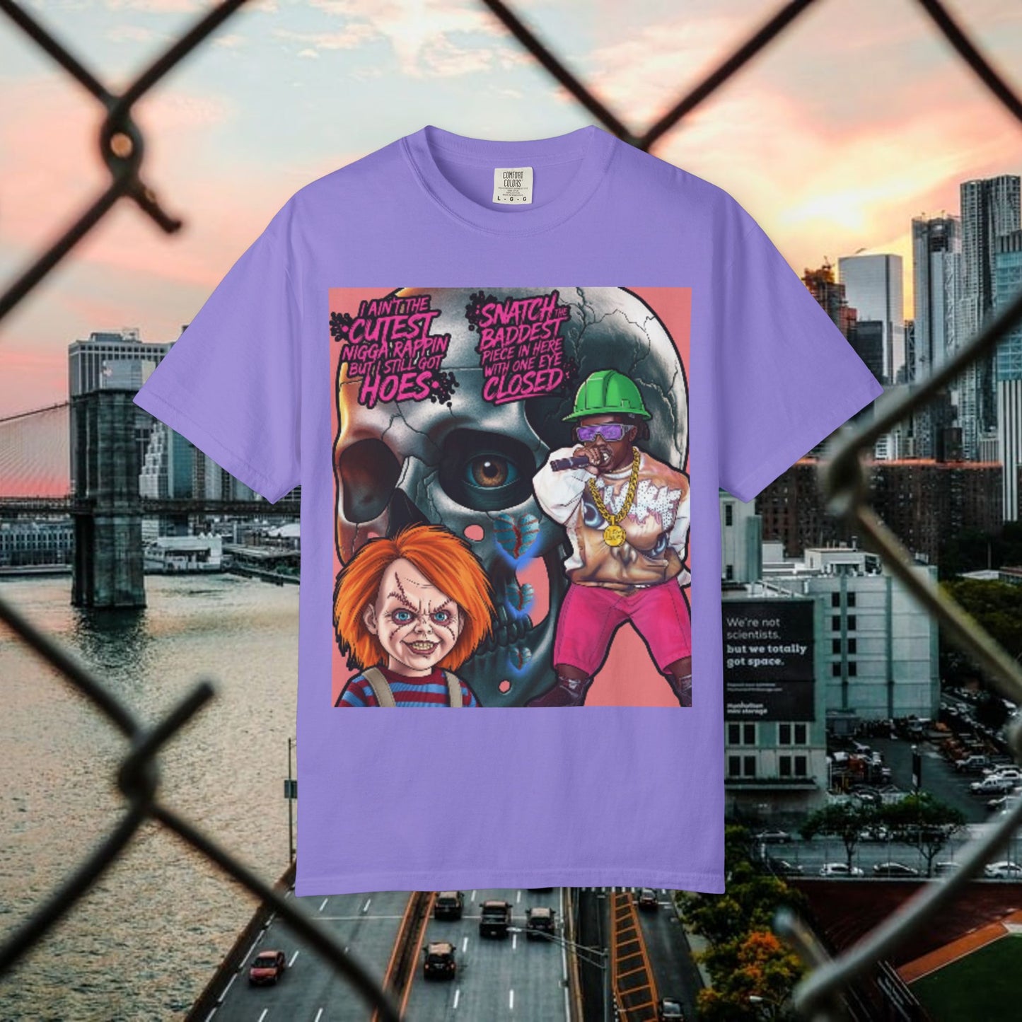 urban graphic t-shirt: fresh style & qr code