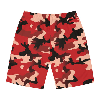 Red Camo Men's Board Shorts