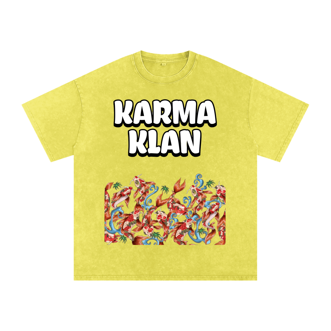 snow washed oversized cotton t-shirt