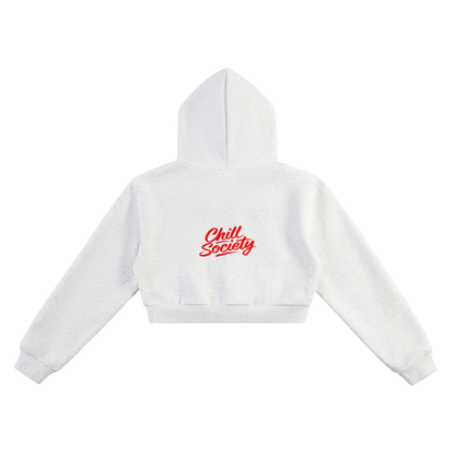 "Chill Society" Cropped Hoodie