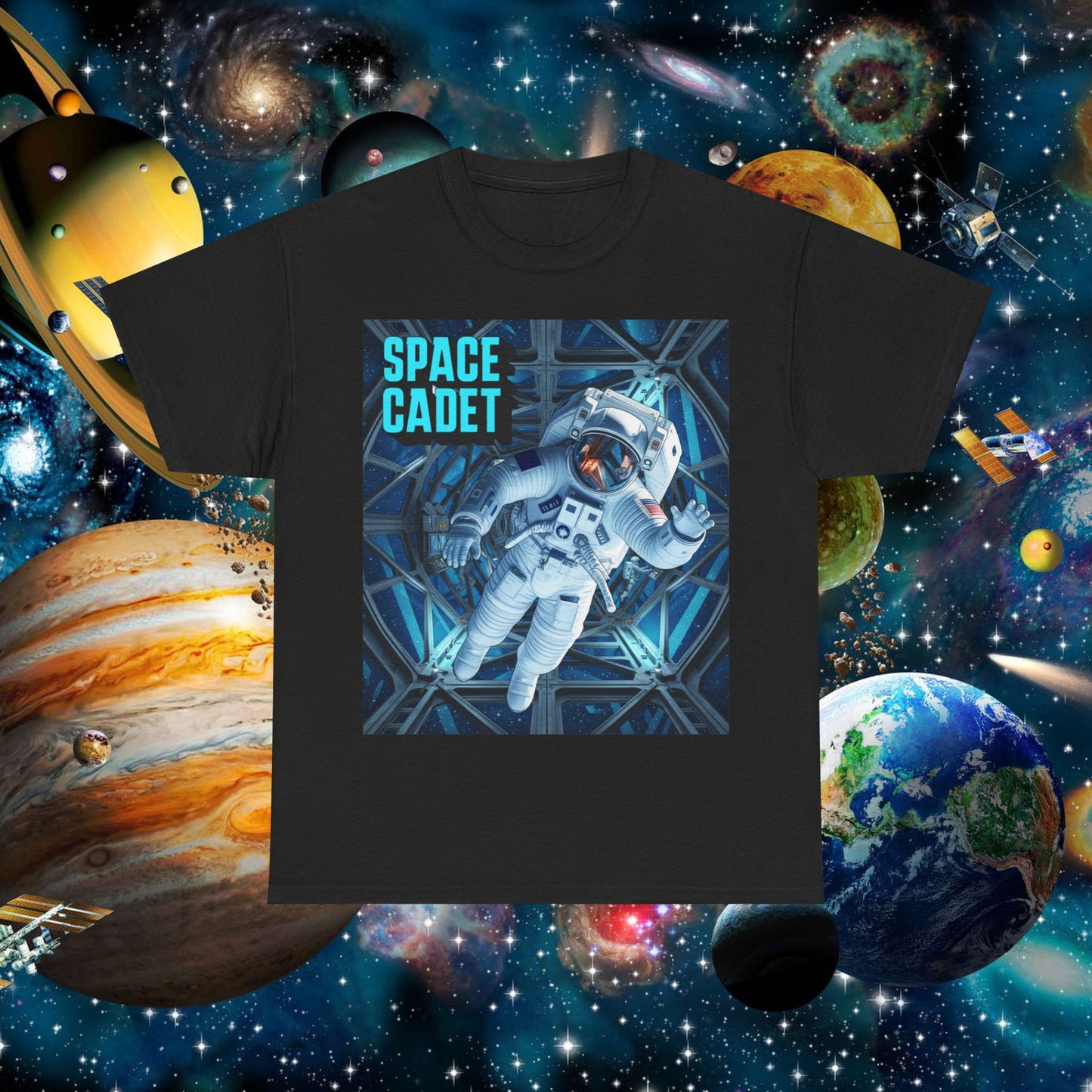 space cadet t-shirt astronaut graphic | chill society space tee | unisex astronaut streetwear shirt | graphic space t-shirt | casual space crew tee