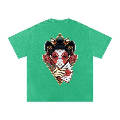 Snow Washed Oversized Cotton T-Shirt