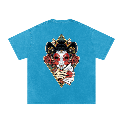 Snow Washed Oversized Cotton T-Shirt