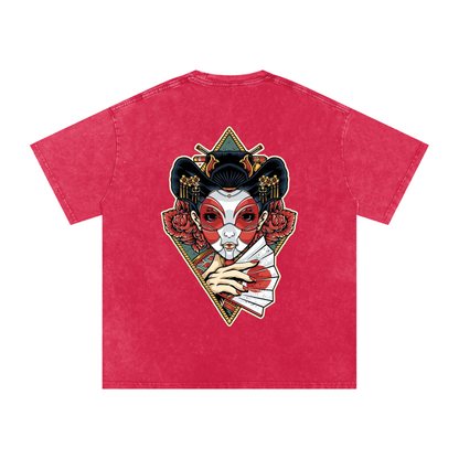 Snow Washed Oversized Cotton T-Shirt