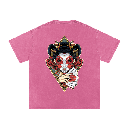 Snow Washed Oversized Cotton T-Shirt