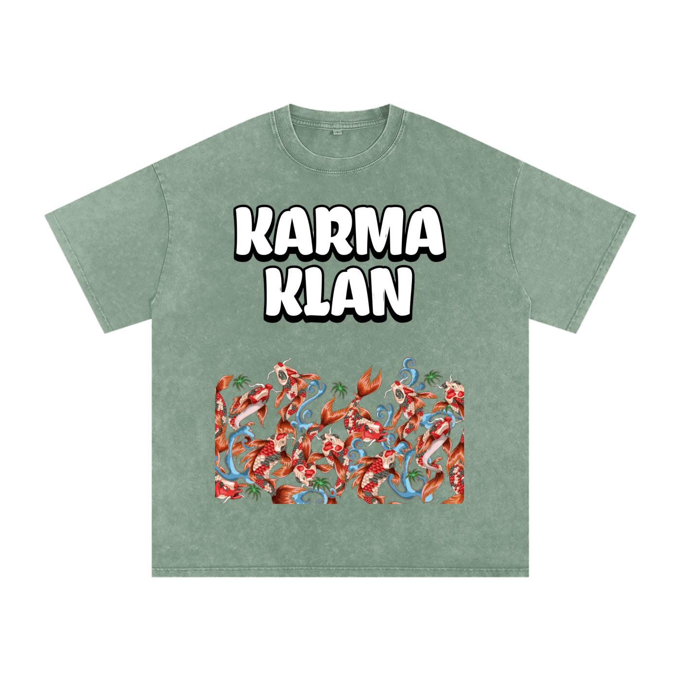 snow washed oversized cotton t-shirt